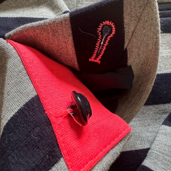 Gap The Academy Blazer/Size 4. Navy/gray w neon pink collar and cuffs - Picture 5 of 6